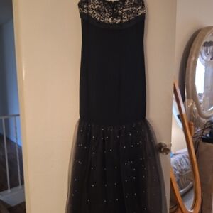 Chic Black and White Formal Dress
